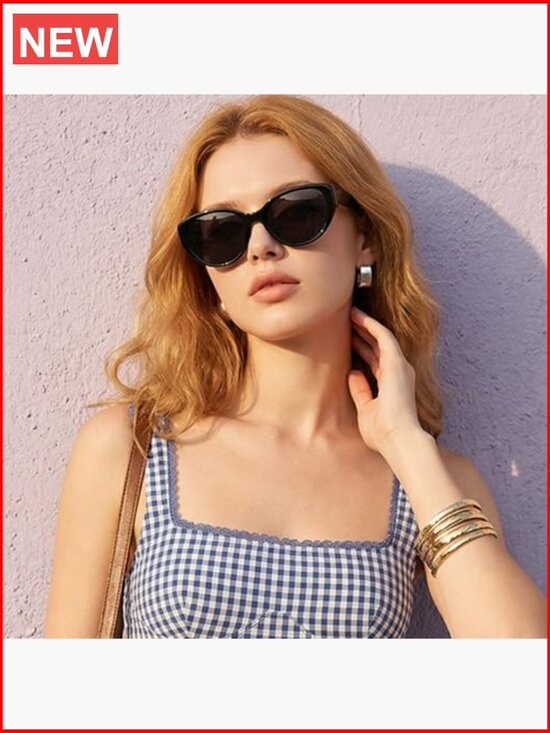Cat Eye Sunglasses, Retro Oval Polarized Women Sunglasses Y2K Trendy Travel main image 7
